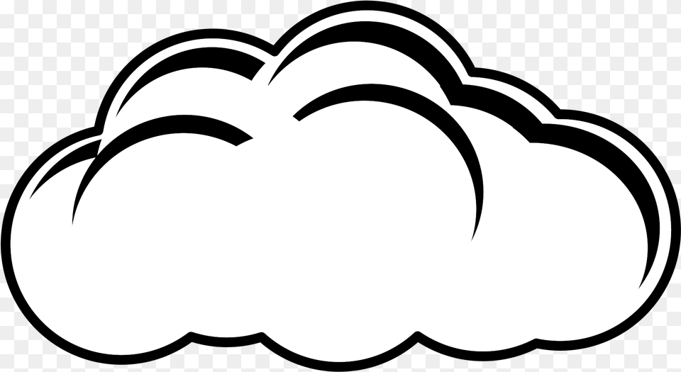 White Cloud Black And White Simple Cloud Clipart, Stencil, Body Part, Hand, Person Free Png