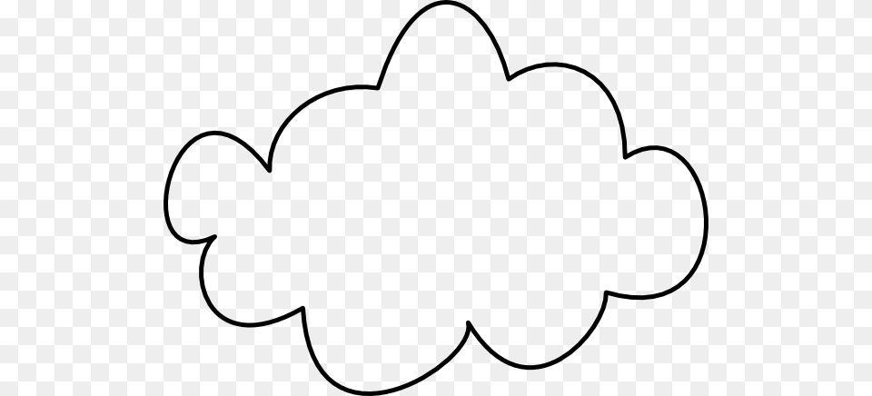 White Cloud Clip Art, Stencil, Nature, Outdoors Png