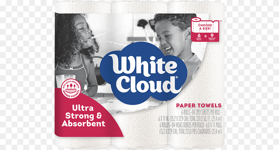 White Cloud Paper Towels, Advertisement, Poster, Adult, Female Png Image