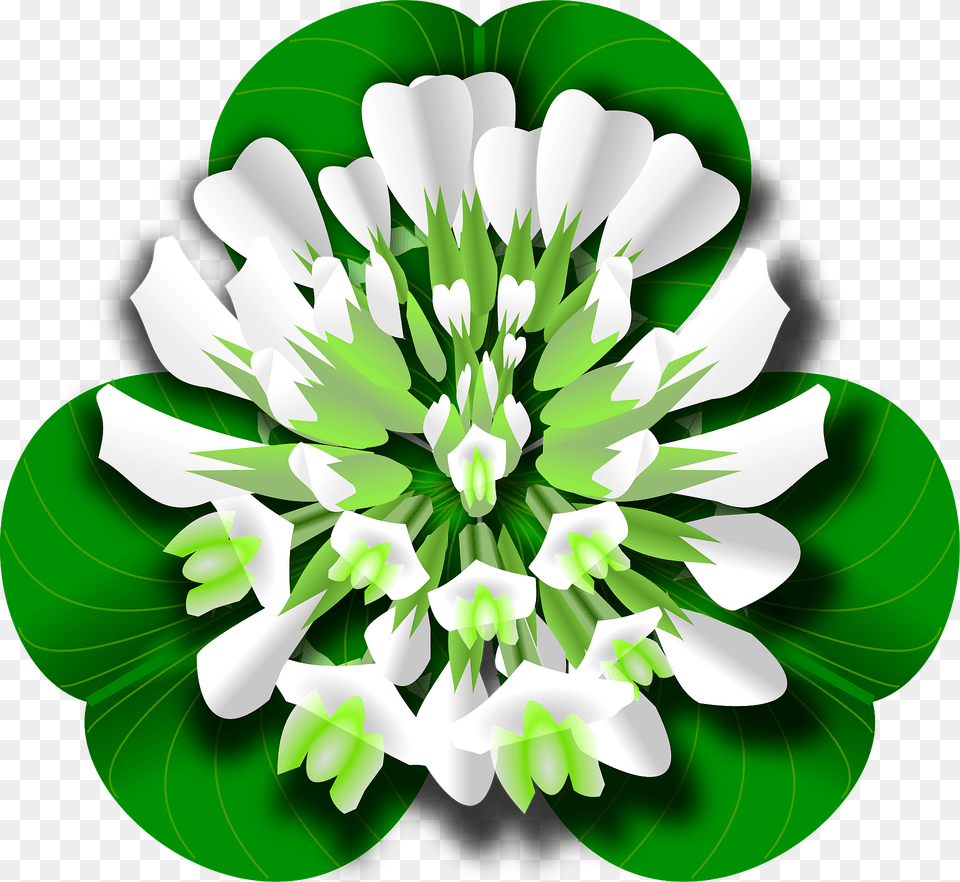 White Clover Flower Clipart, Green, Leaf, Plant, Art Free Transparent Png
