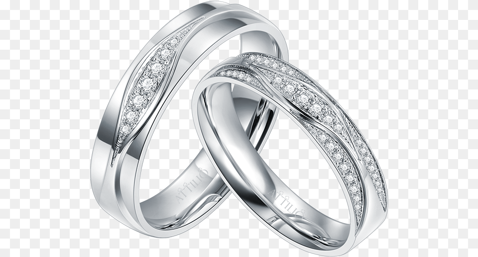 White Color Gold Diamond Couple Ring Diamond Couple Ring, Platinum, Silver, Accessories, Gemstone Png