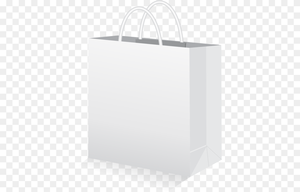 White Colour Paper Bag, Shopping Bag, Tote Bag Png Image
