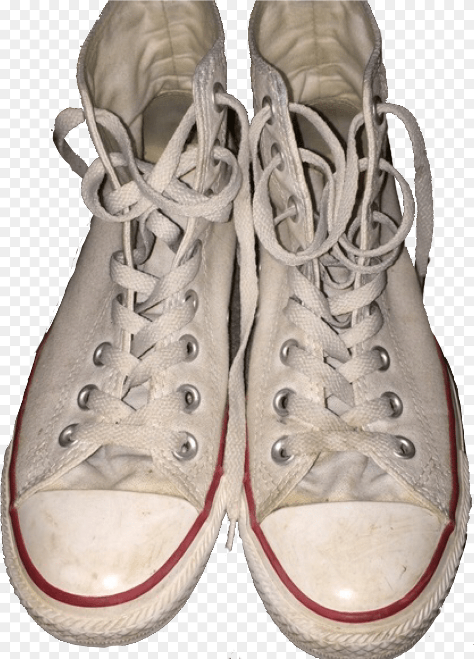 White Converse High Top Worn, Clothing, Footwear, Shoe, Sneaker Png