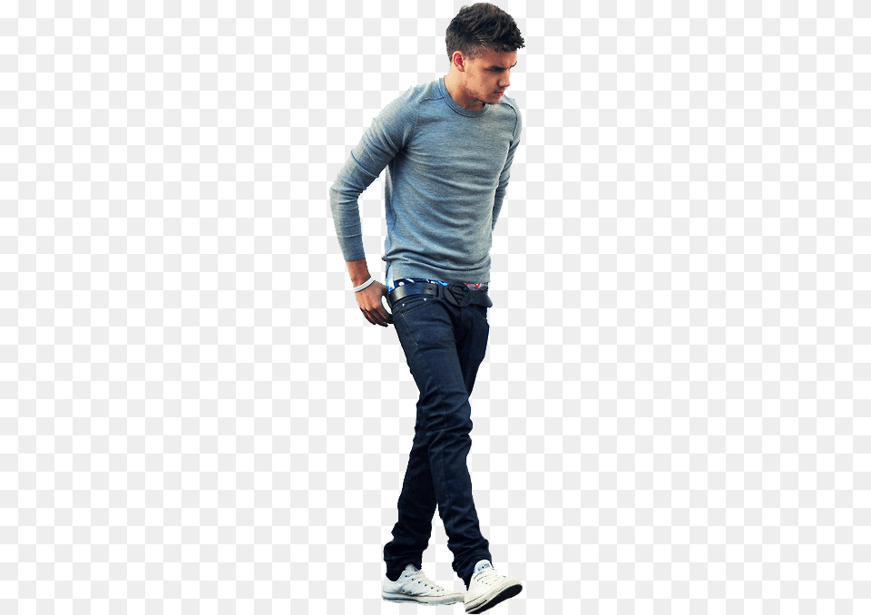 White Converse Mens Outfit, Clothing, Sleeve, Jeans, Long Sleeve Free Png Download