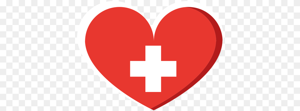 White Cross Heart Icon Com Cruz, First Aid Free Transparent Png