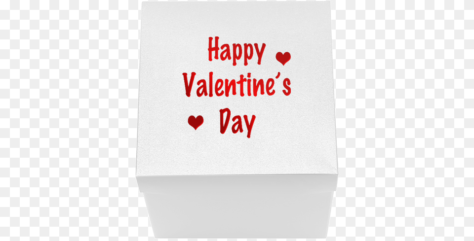 White Cube Box With Red Foiled Happy Valentine39s Day Happy Birthday Dear You, Paper, Text Free Transparent Png