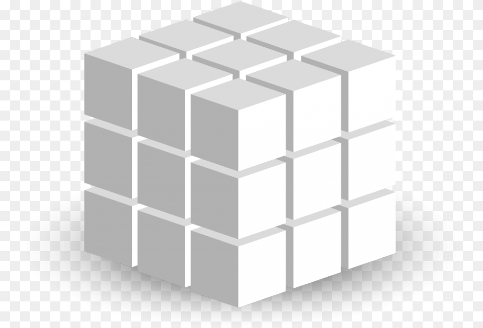 White Cube Composed Of Smaller White Cubes Representing, Toy, Rubix Cube, Birthday Cake, Cake Png
