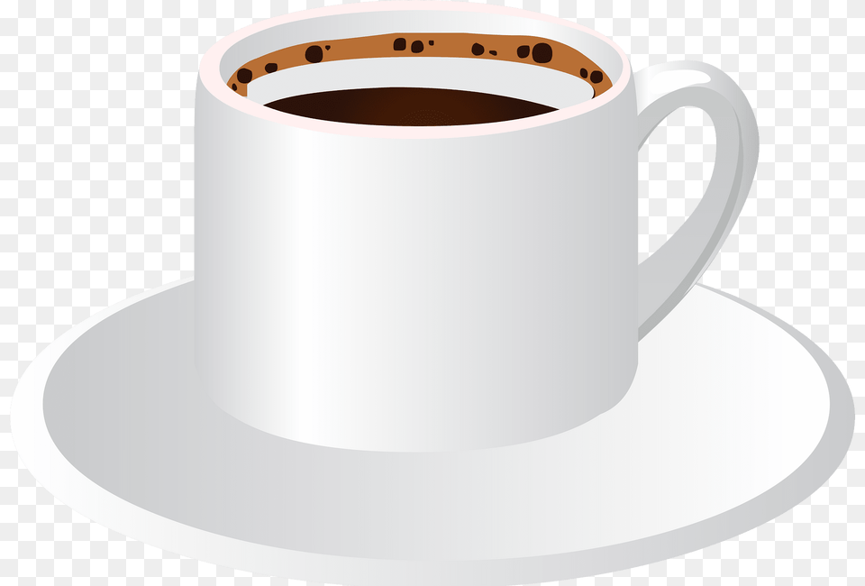 White Cup Of Coffee Clipart, Beverage, Coffee Cup, Saucer Png