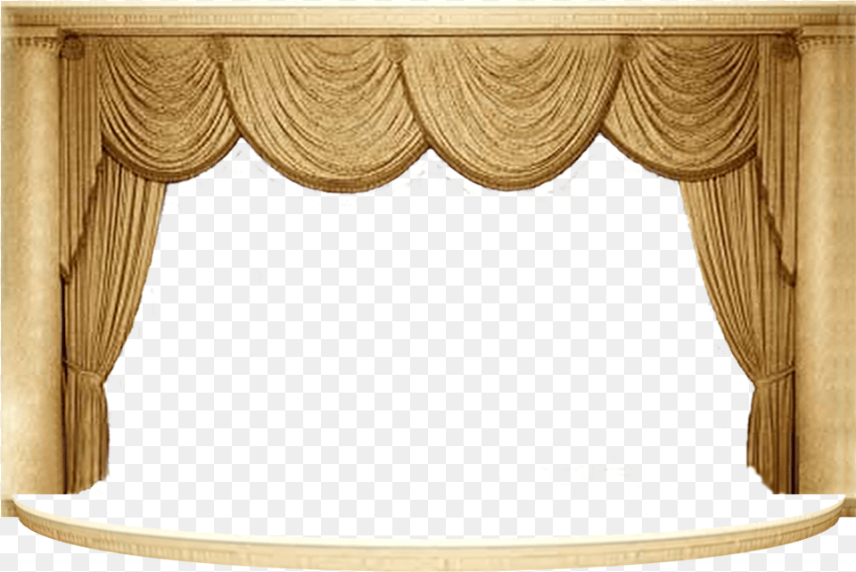 White Curtain Curtains And Drapes, Stage, Indoors, Theater, Interior Design Free Png
