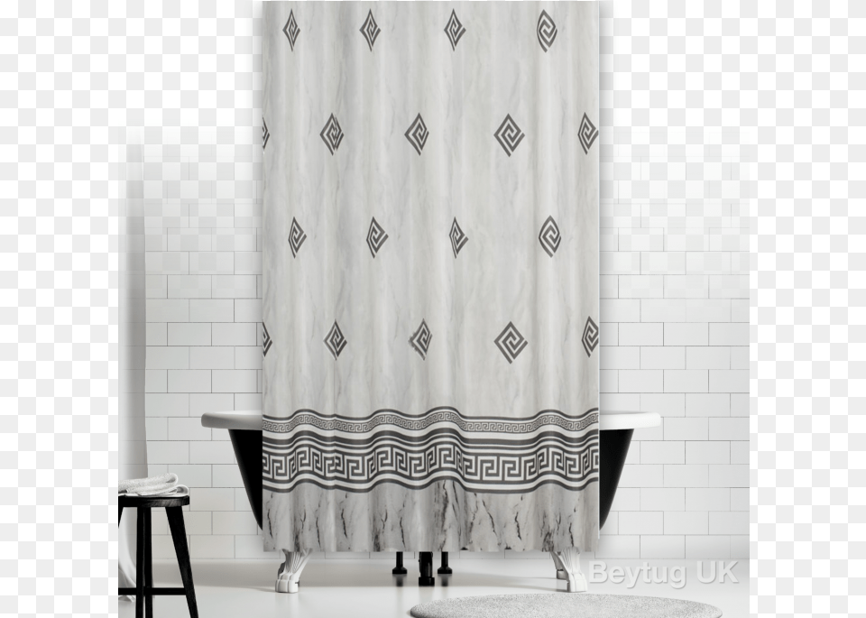 White Curtains Duschvorhang Textil Grau, Curtain, Shower Curtain Free Png
