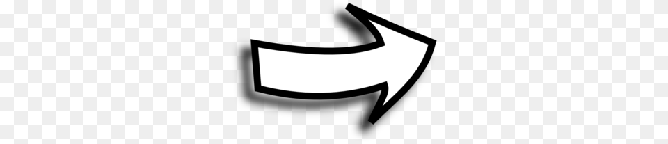 White Curved Arrow, Symbol Free Png
