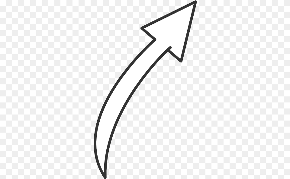 White Curved Arrow 4 White Curved Arrow Clipart, Number, Symbol, Text, Weapon Free Png Download