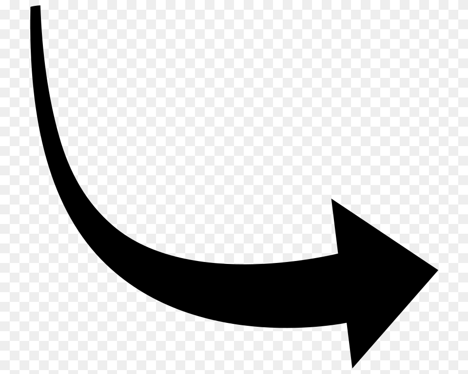 White Curved Arrow Black Curved Arrow, Gray Png