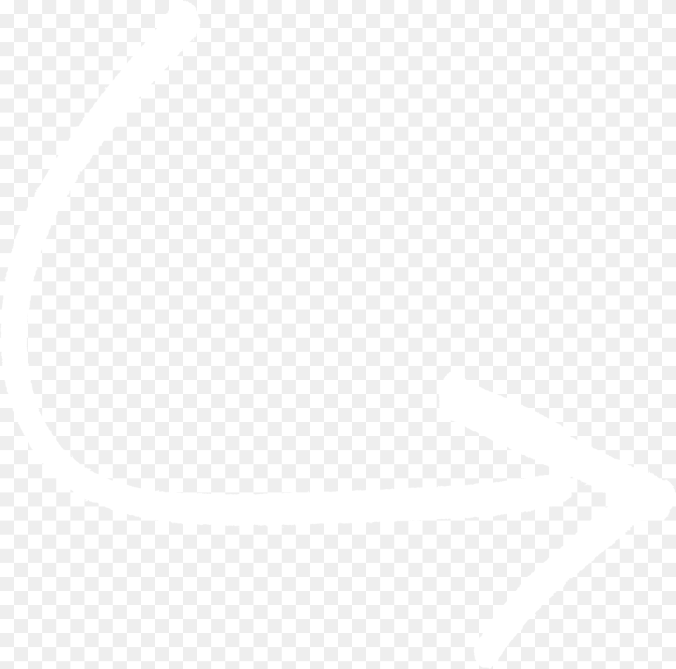 White Curved Arrow Illustration, Handwriting, Text, Signature Free Png