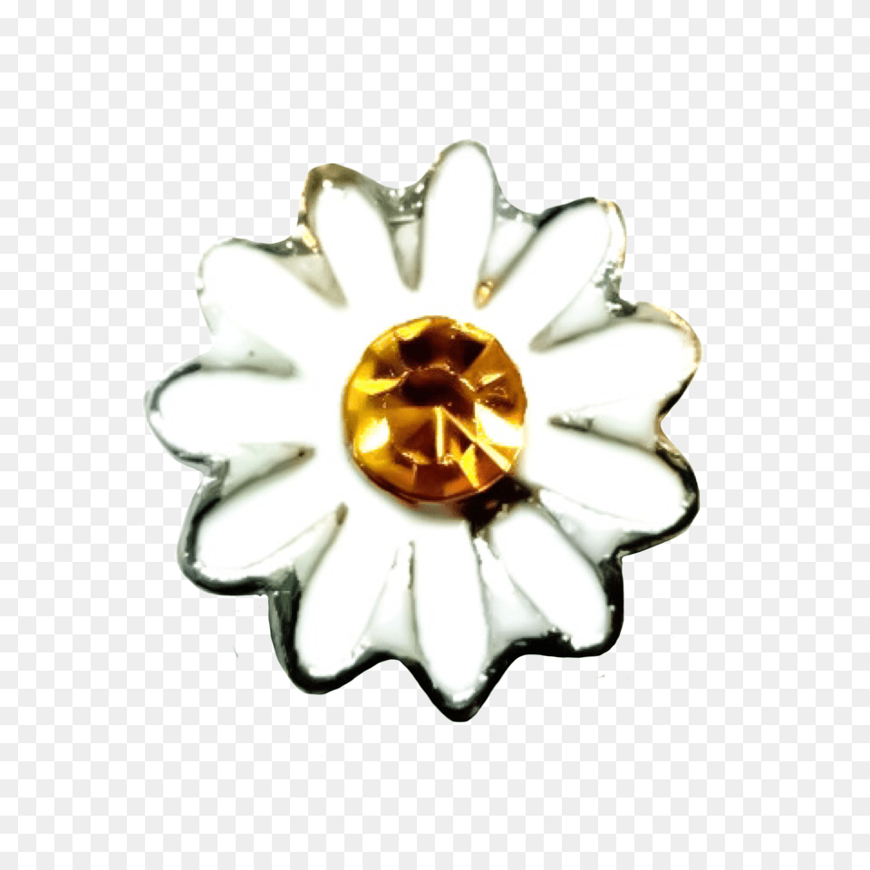 White Daisy Charm Locket Junkie, Accessories, Jewelry, Brooch, Diamond Free Transparent Png