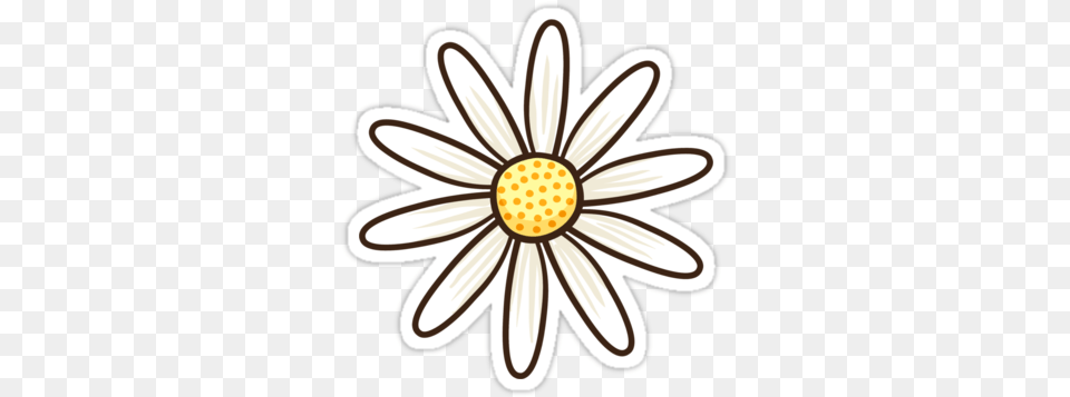 White Daisy Flower Sticker Daisy Stickers, Plant, Chandelier, Lamp, Petal Free Png Download