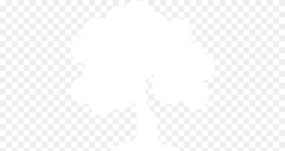 White Deciduous Tree Icon Think Bubble, Silhouette, Stencil Png Image