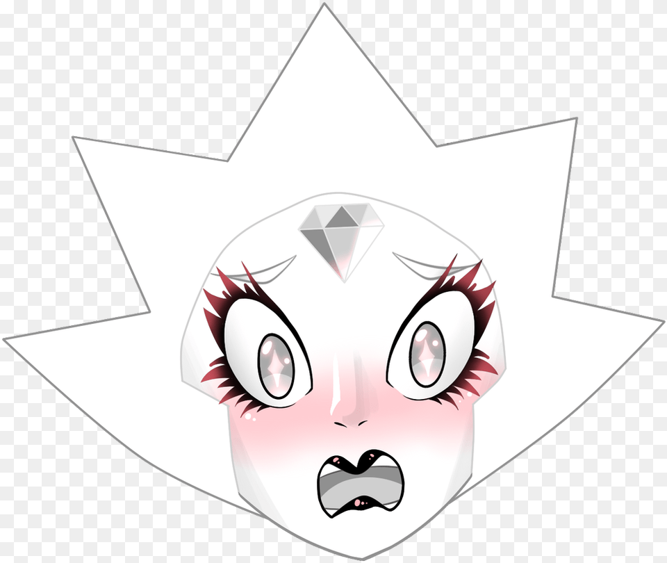 White Diamond Blushing Was Cute Yall Illustration, Clothing, Face, Hat, Head Free Png