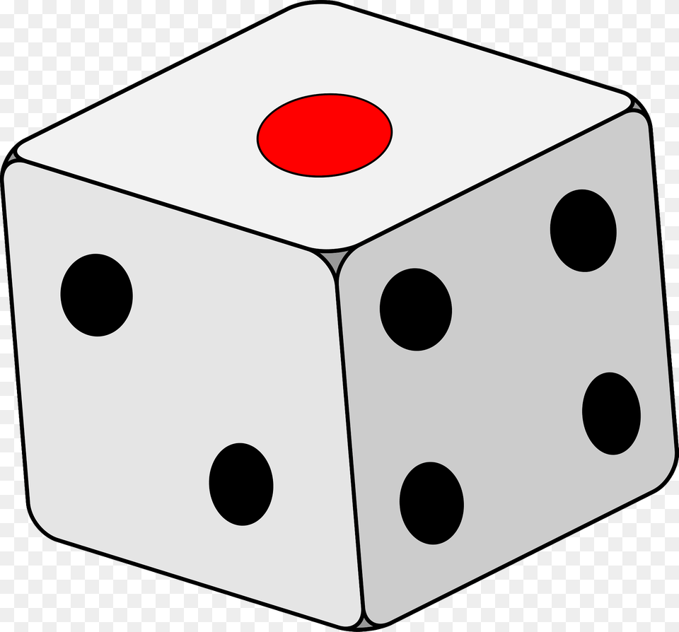 White Dice With Black And Red Spots Clipart, Game, Disk Png