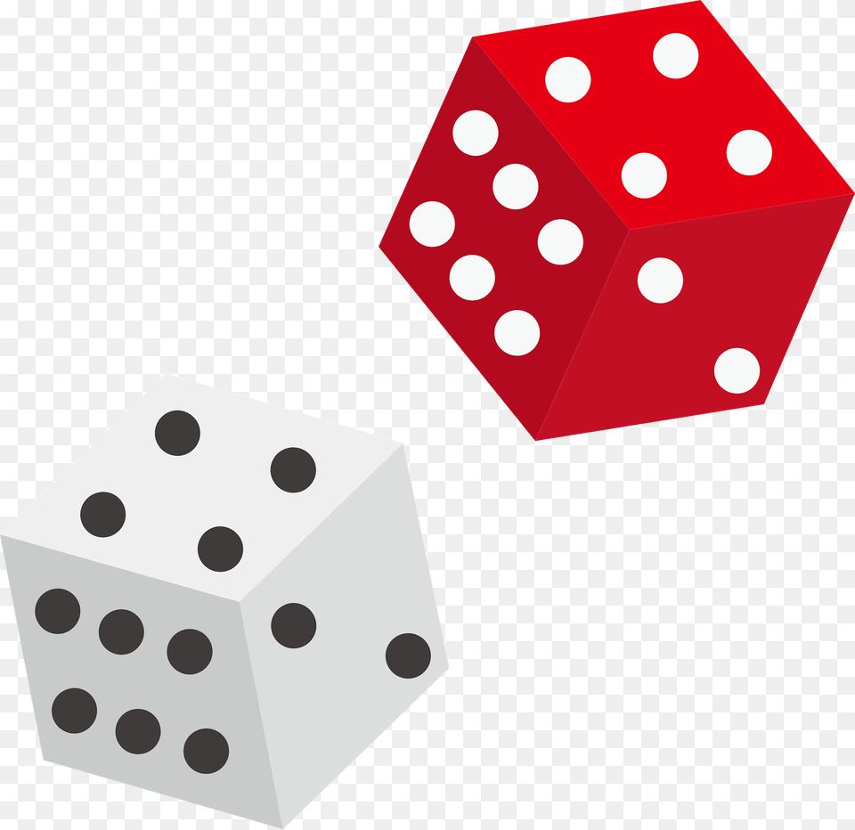 White Dice With Black Spots And Red Dice With White Spots Clipart, Game Free Transparent Png