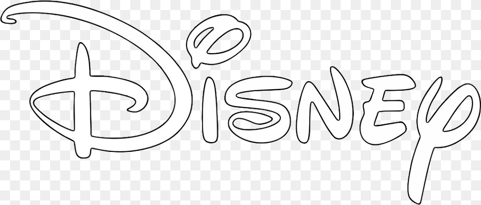 White Disney Logo, Handwriting, Text Png