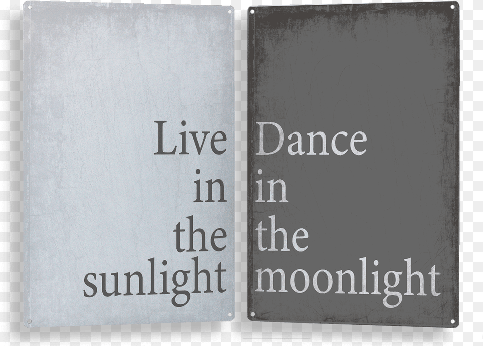 White Distressed Metal Sign With Grey Text Saying Inlight Entertainment, Book, Publication Png