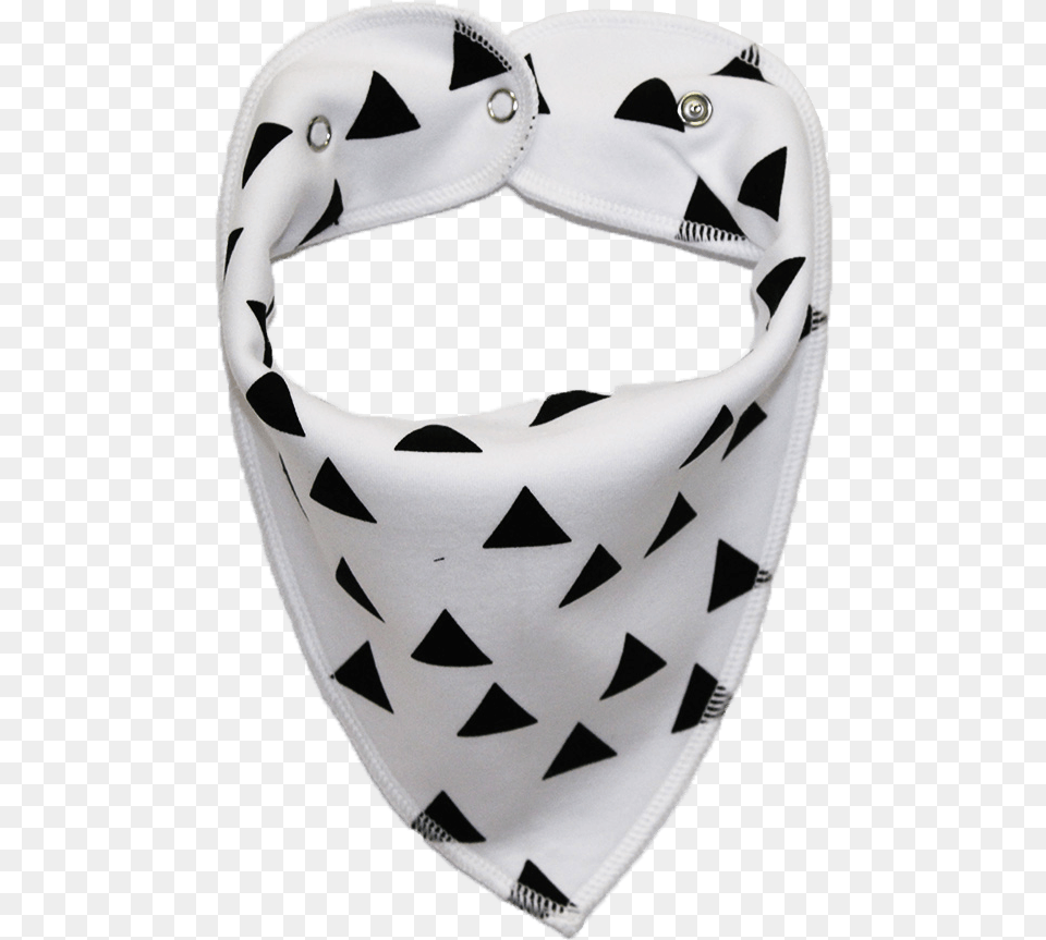 White Dog Bandana With Black Triangles Titanium Ring, Accessories, Headband, Person, Face Free Png