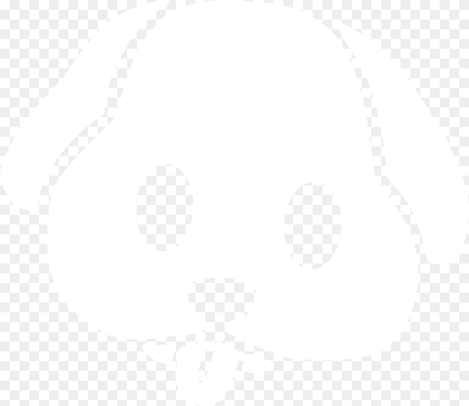 White Dog Head Clipart Download, Stencil Png