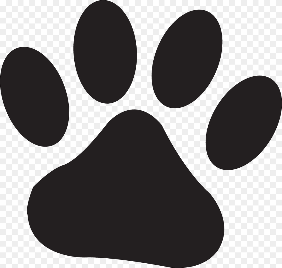 White Dog Paw Paw, Stencil, Footprint Free Png Download