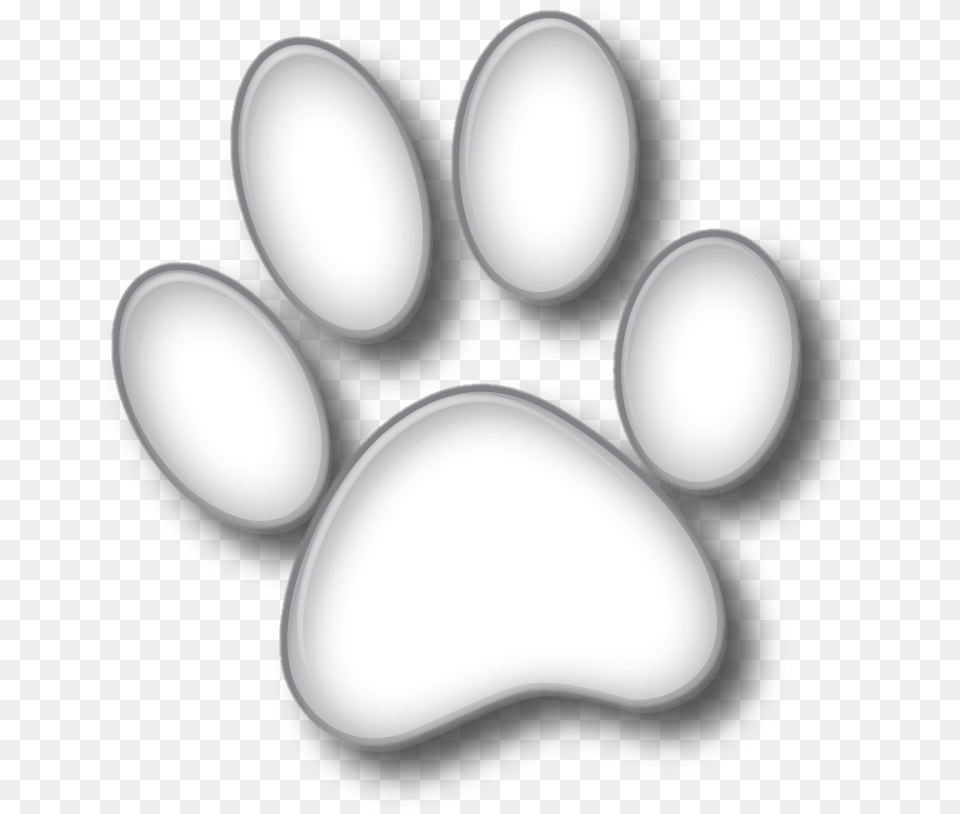 White Dog Paw Transparent White Paw Print, Lighting, Light, Disk Free Png Download