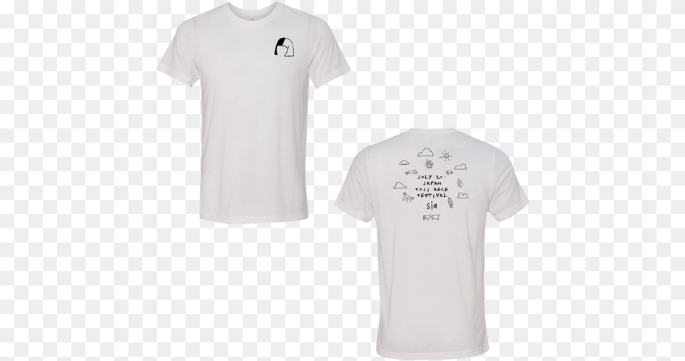 White Doodle Tee Active Shirt, Clothing, T-shirt Png