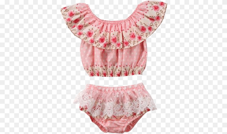 White Dots Petite Bello Summer Set 06 Months Rose Ruffled, Blouse, Clothing, Hat Free Png Download