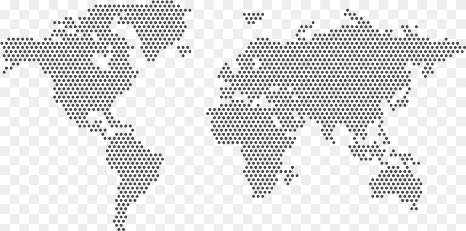 White Dots World Map For Website Background, Pattern Free Png