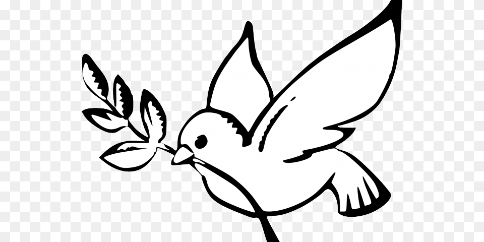 White Dove Clipart Peace Peace Clip Art Black And White, Stencil Free Png Download