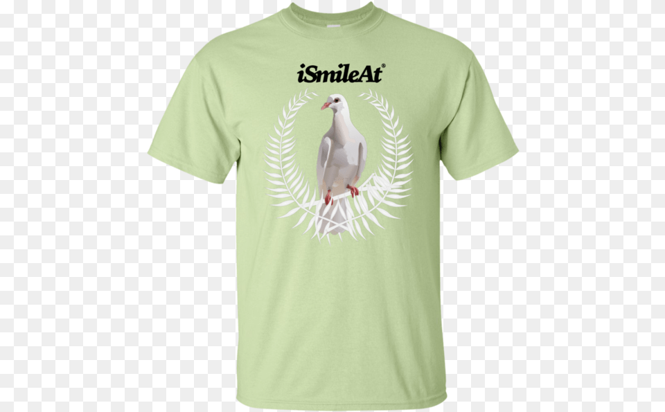 White Dove I Smile At T Shirt, Clothing, T-shirt, Animal, Bird Png