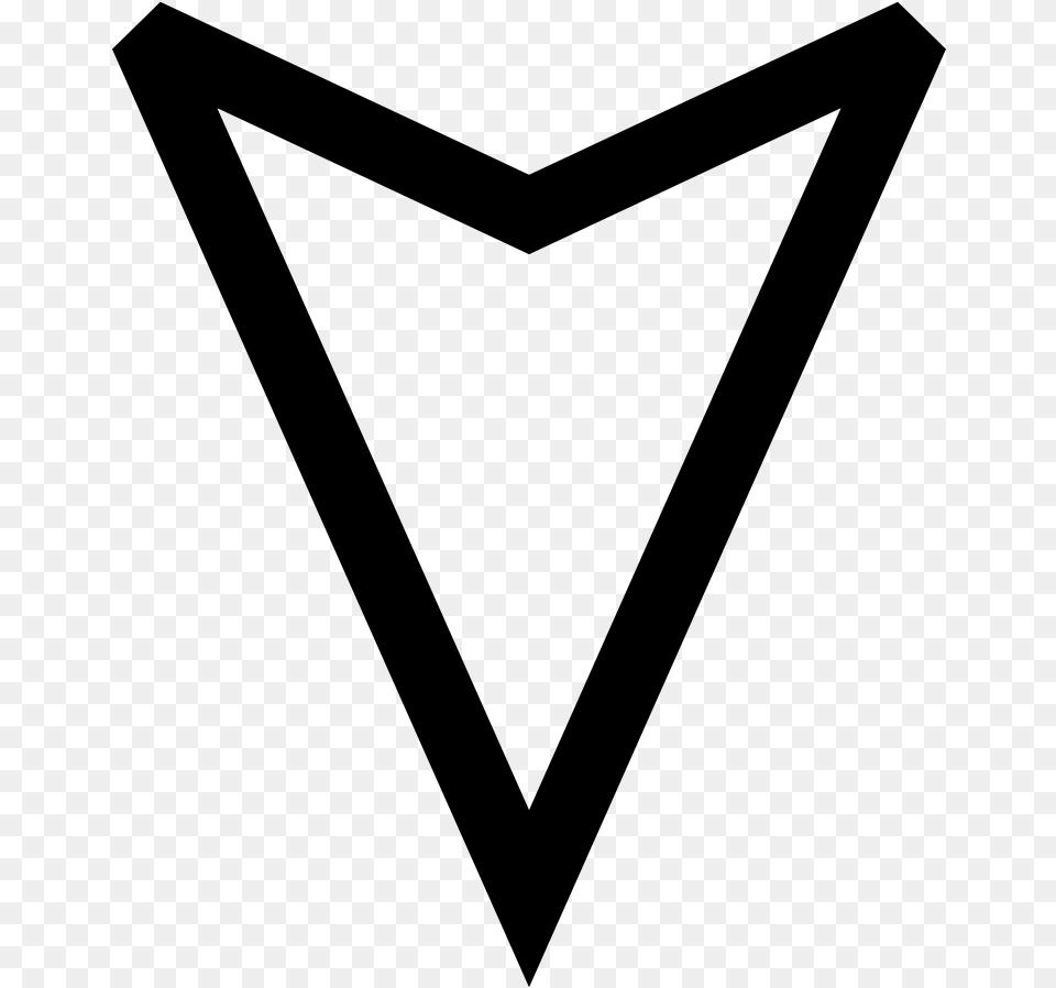 White Down Arrow, Gray Free Transparent Png