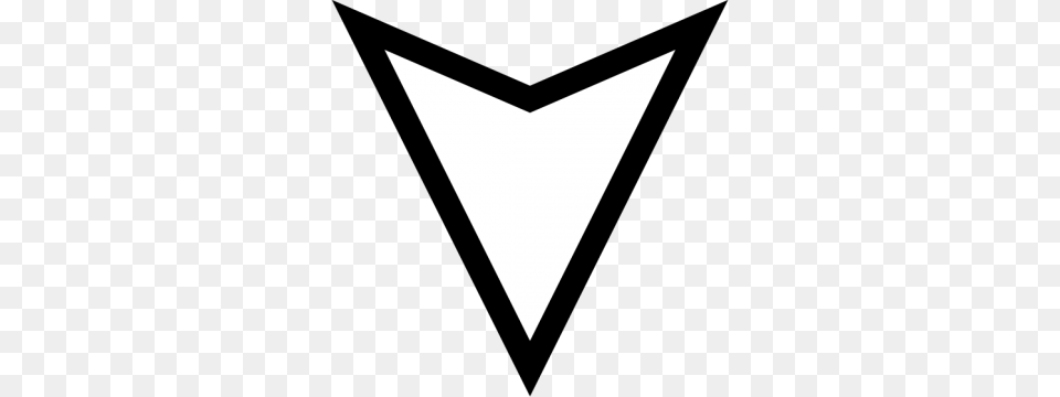 White Down Arrow Image, Triangle Free Png