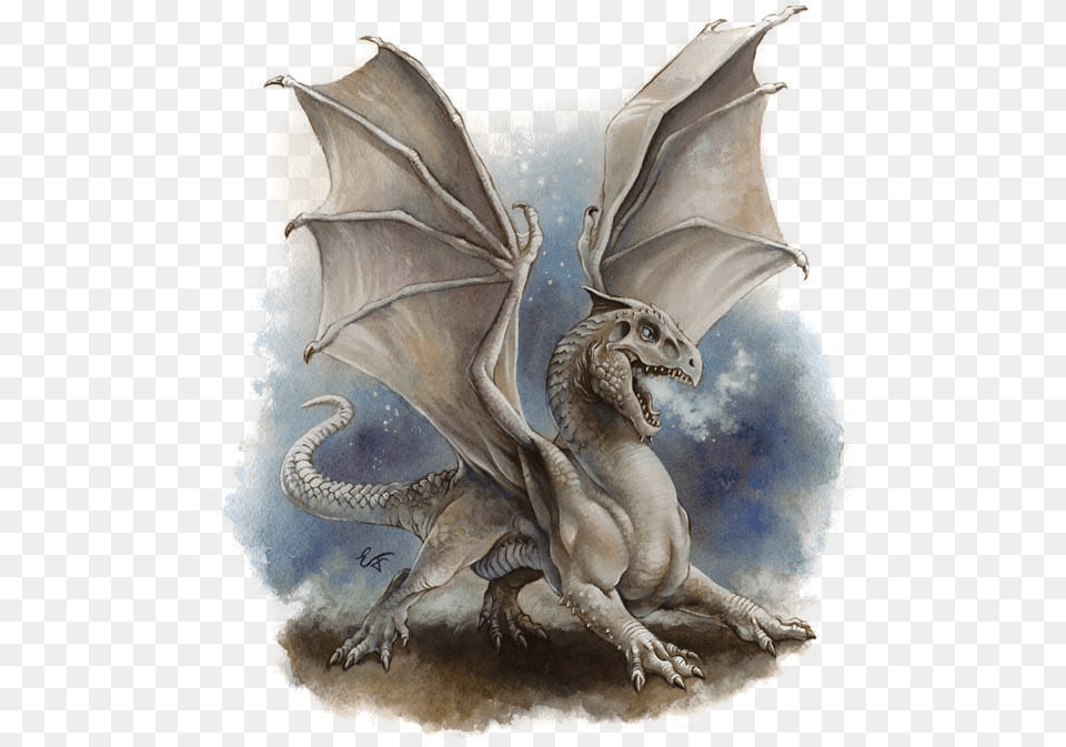 White Dragon Dragons White Dragon Wyrmling, Art, Accessories, Animal, Dinosaur Free Png