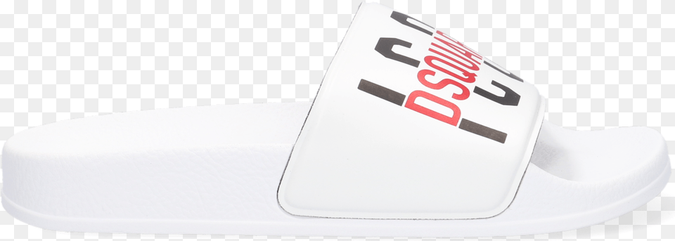 White Dsquared2 Flip Flops Icon Kid Slide 2 Shoe Style, Wedge Free Png Download