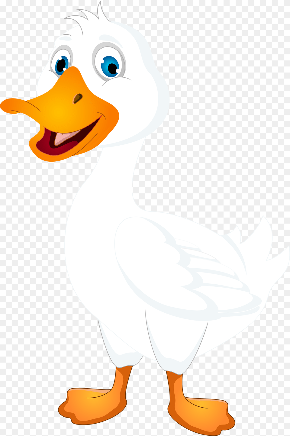 White Duck Cartoon Clip Art Image White Duck Clipart, Animal, Beak, Bird, Waterfowl Free Png Download