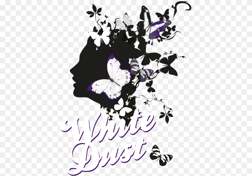 White Dust Classic Bestickers Wall Vinyl Sticker Decals Mural Room Design, Art, Graphics, Purple, Floral Design Free Png Download