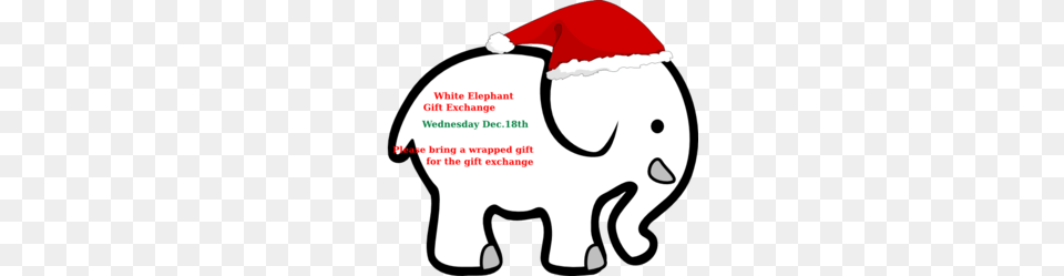 White Elephant With Red Bow Clip Art, Animal, Mammal, Nature, Outdoors Free Png Download