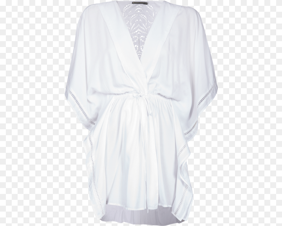 White Embroidery Kimono Blouse, Clothing, Fashion, Robe Free Transparent Png