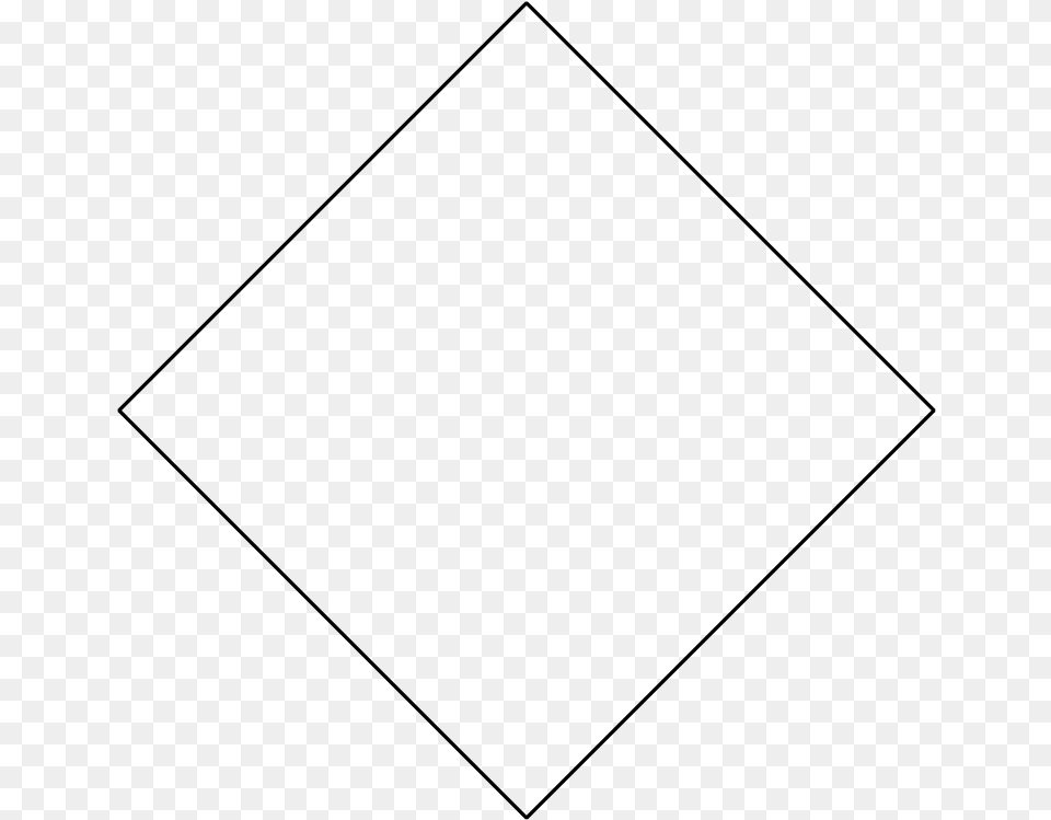 White Envelope Icon Square Rotated 45 Degrees, Gray Free Png