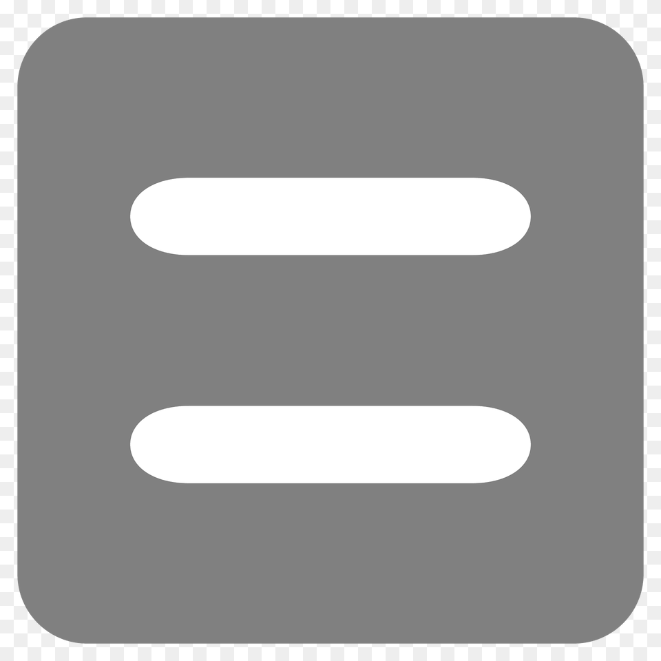 White Equals Sign On Grey Rounded Square Clipart, Cutlery, Fork, Text Free Transparent Png