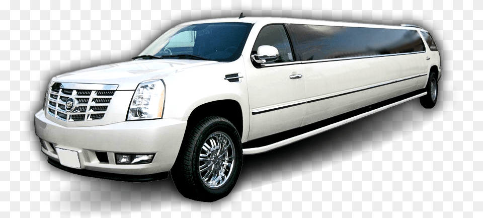 White Escalade Limo Car, Transportation, Vehicle, Machine Free Png Download