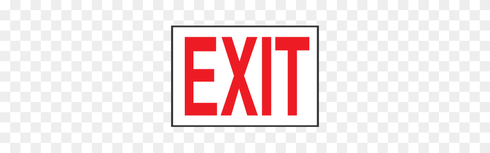 White Exit Sign Sticker, First Aid, Logo Free Png Download