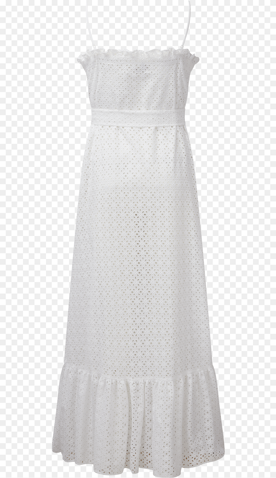 White Eyelet Ruffle Slip Dress A Line, Clothing, Blouse, Child, Female Png Image