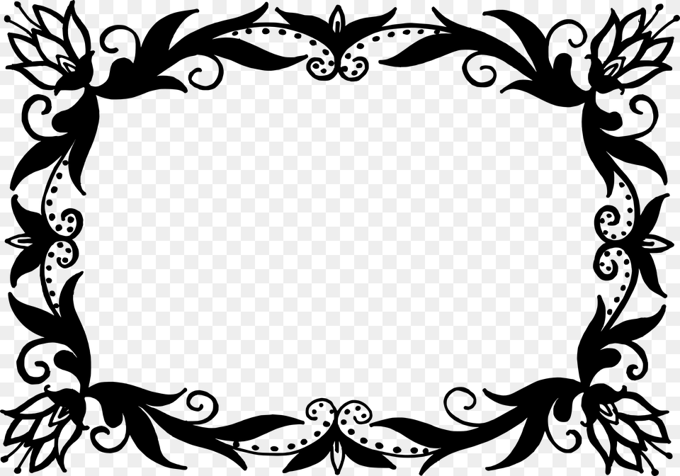 White Floral Vector Black And White, Art, Floral Design, Graphics, Pattern Png