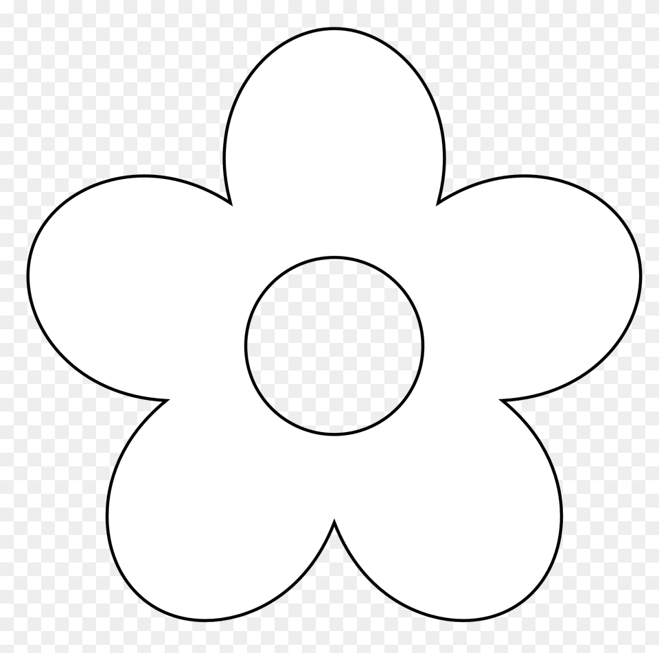 White Flower Clipart Daisy, Stencil, Anemone, Plant, Animal Free Png Download